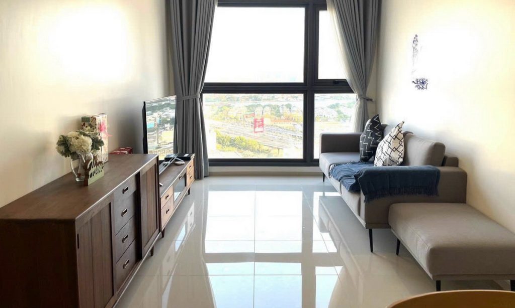 Căn hộ Pearl Plaza cho thuê 1 phòng ngủ view sông tầng cao nội thất đầy đủ