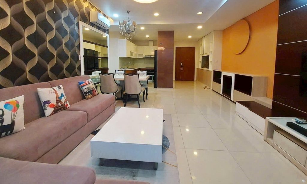 Cho thuê Pearl Plaza Bình Thạnh 2 phòng ngủ view sông lầu cao nội thất full